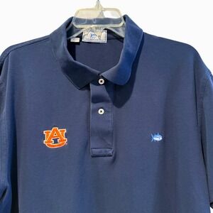 Southern Tide Skipjack Polo Auburn‎ Tigers Embroidered Navy Blue Mens Size 40